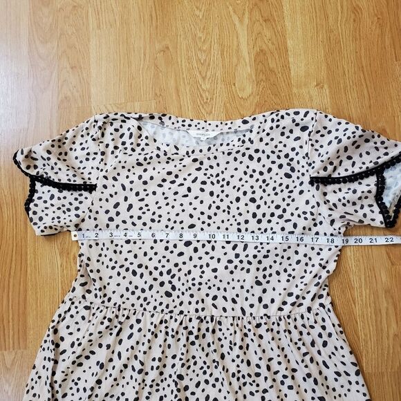 Amaryllis Tiered Tulip-Sleeve Shift Dress Sz Med - Picture 11 of 14